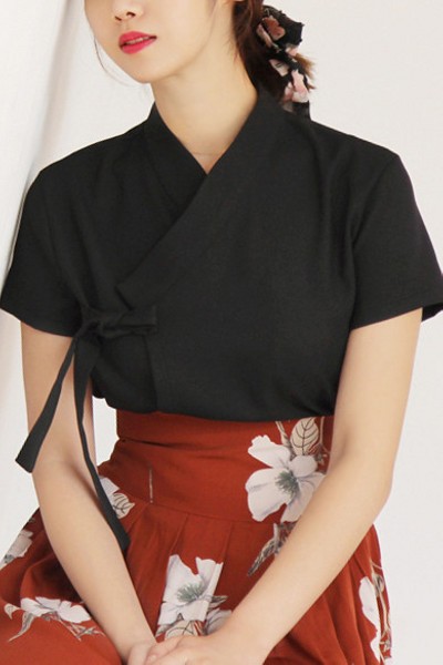 Hanbok Jeogori (black) (t17-sho)