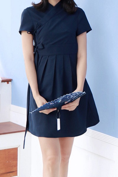 Hanbok Dress (navy) (d01-sho)