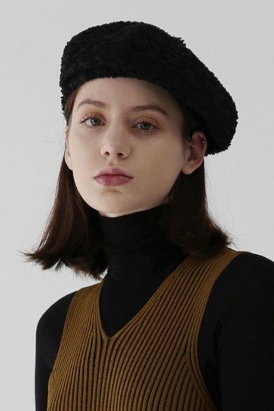 Bread Beret Rough Tx M Black