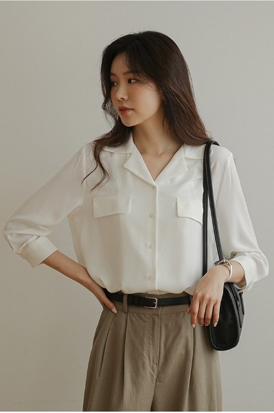 Nine Wing 7 Sleeve Chiffon Blouse