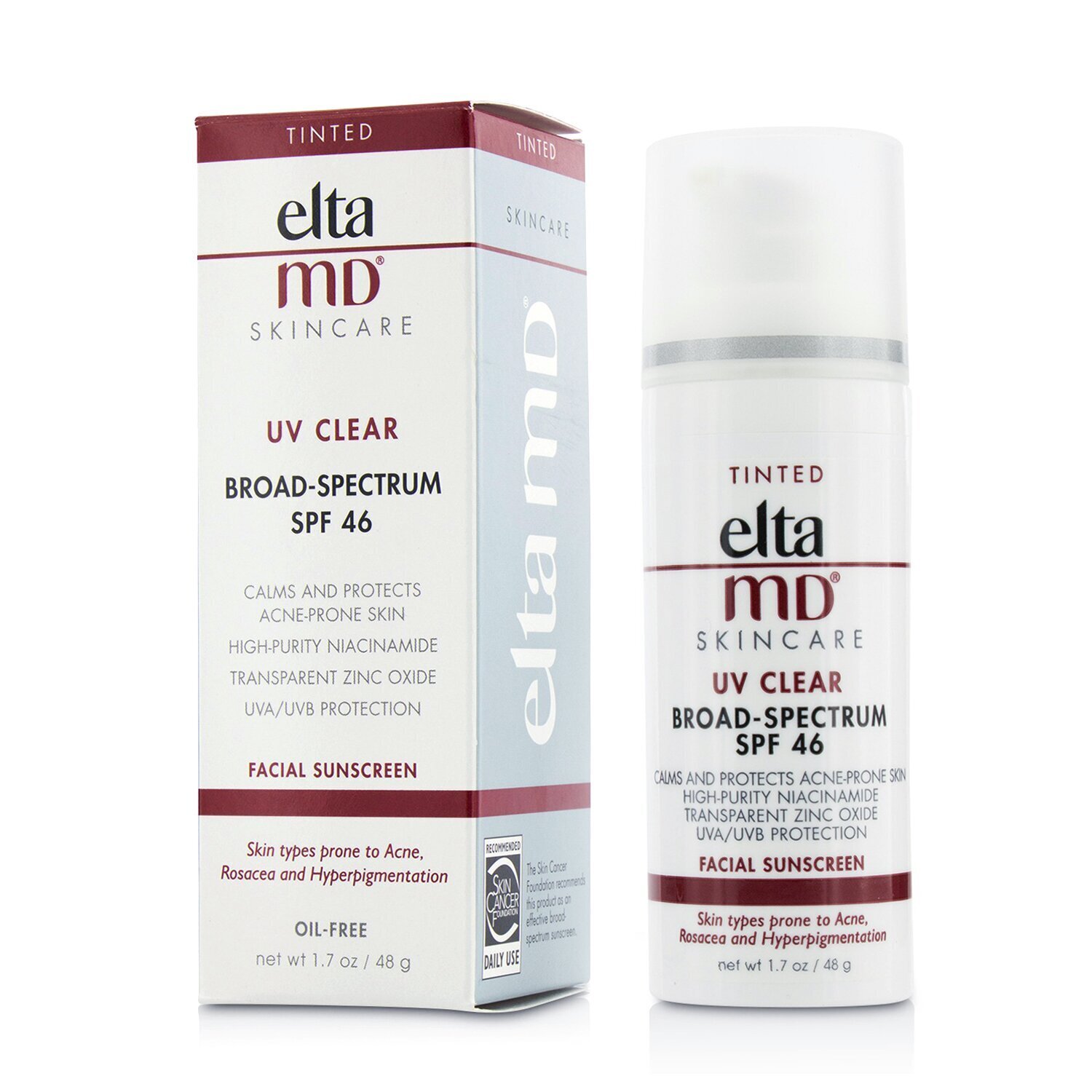 Uv Clear Facial Sunscreen Spf 46 - For Skin Types Prone To Acne, Rosacea & Hyperpigmentation - Tinted