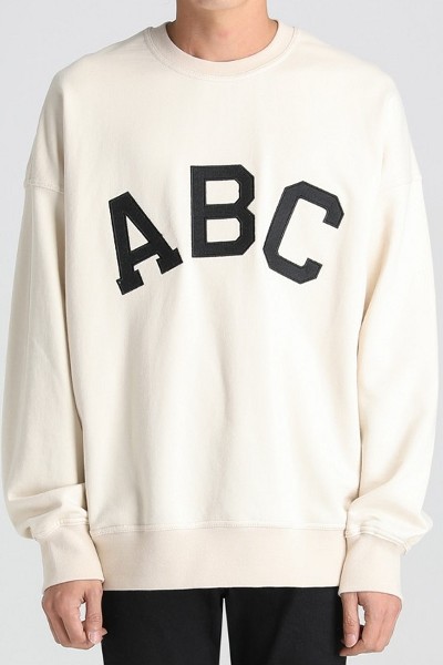 Abc Letter Oversized Sweatshirt