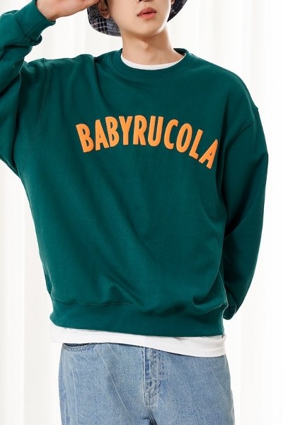 Embo Lettering Sweatshirt Green