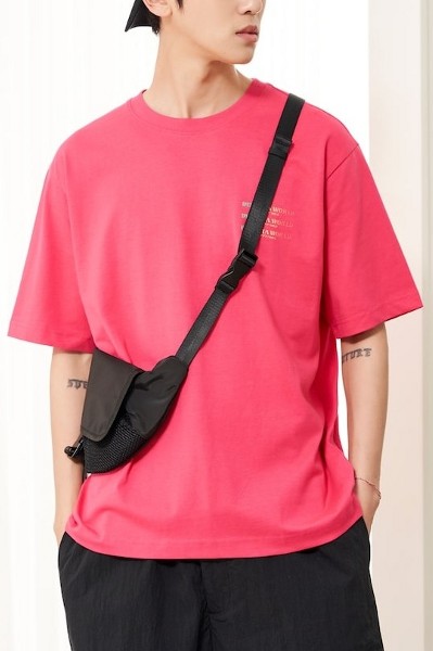 Interlock Graphic Short Sleeve Tee Shirt Pink