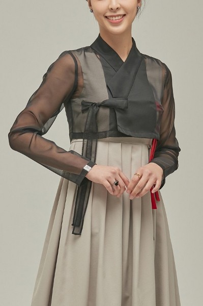 Hanbok Sheer Jeogori Black